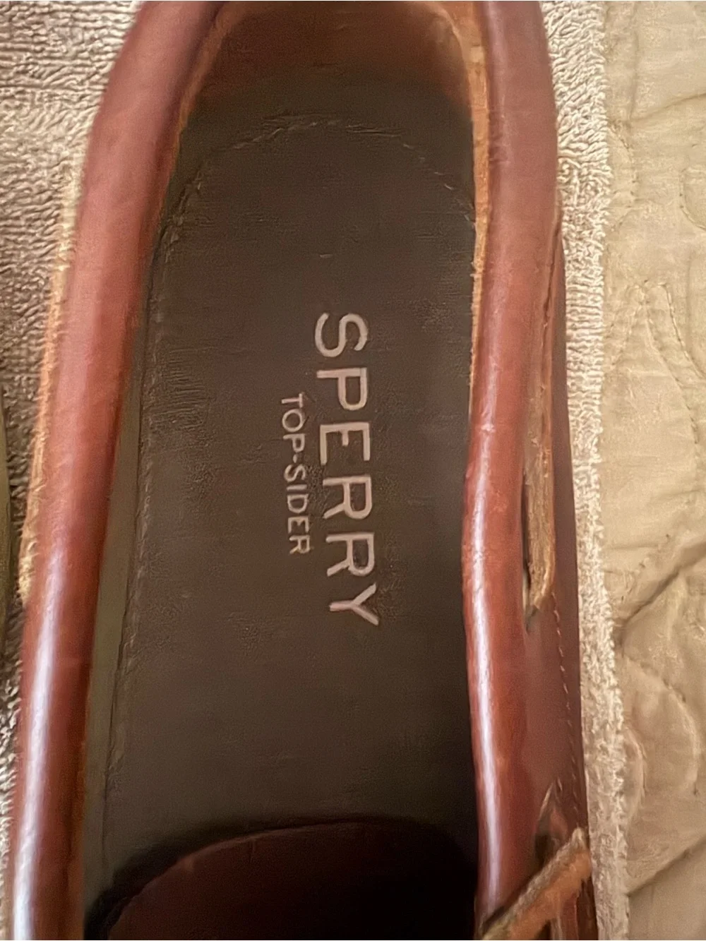 Sperry Men’s Chestnut Brown Leather Boat Shoes
